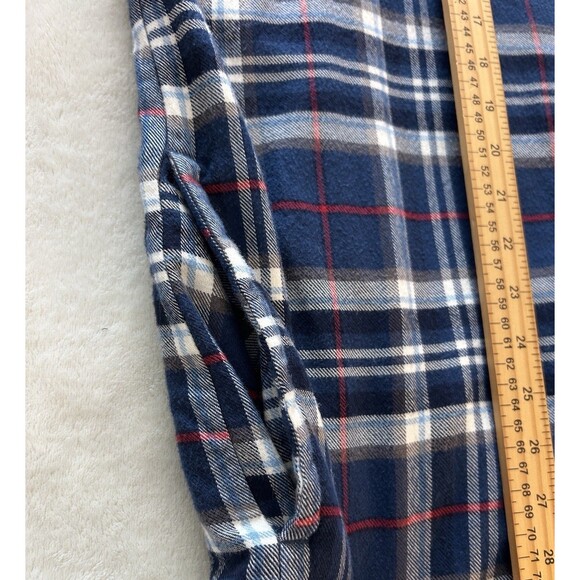 LL Bean Men Shirt Large Tall Sherpa Lined Flannel Traditional Fit Jacket Shacket - Picture 6 of 12